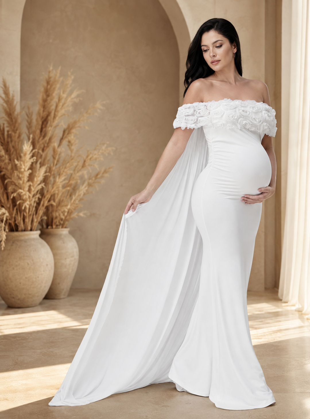 Aurelia Veil Maternity Gown